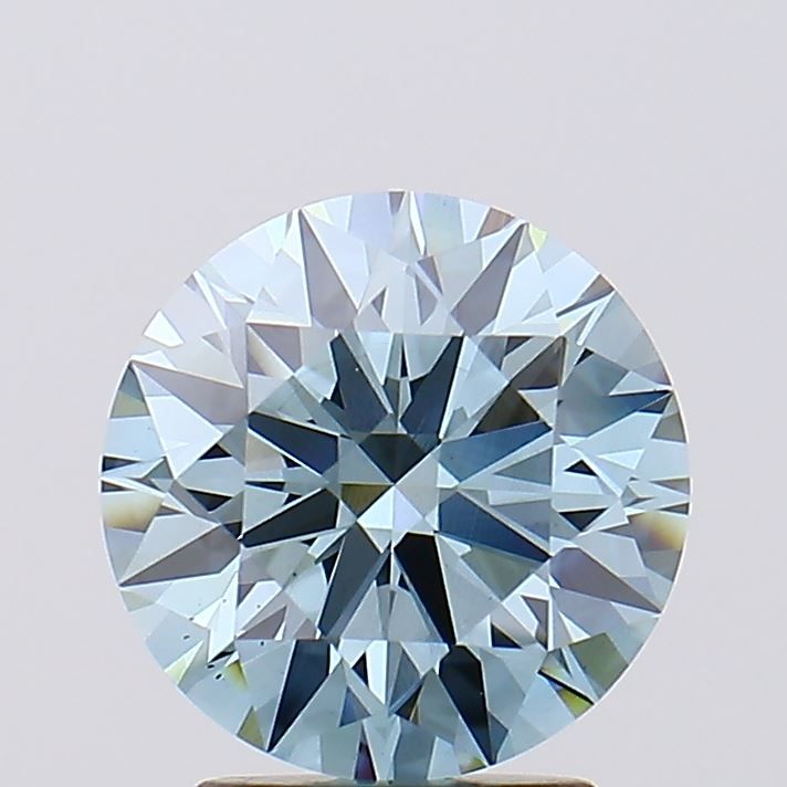 Lab-Grown ROUND Diamond - 2.61 Carat, Fancy Vivid Blue Color, VS1 Clarity | Sustainable Luxury, Dazzling Brilliance | IGI | Certified LG648488344