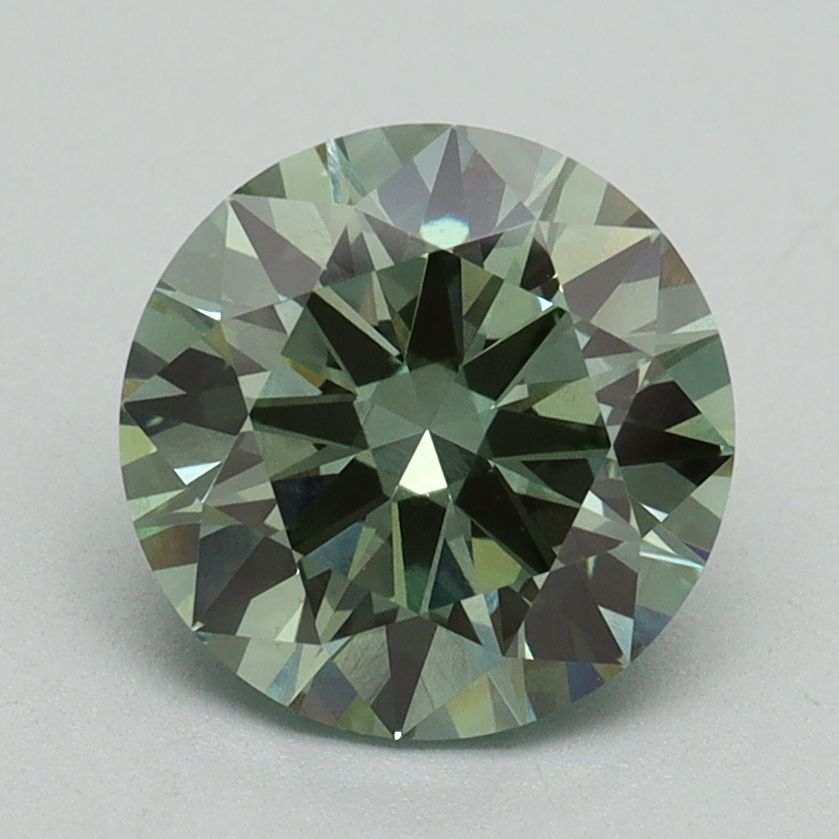 Lab-Grown ROUND Diamond - 2.02 Carat, Fancy Vivid Green Color, VS1 Clarity | Sustainable Luxury, Dazzling Brilliance | IGI | Certified LG642453999