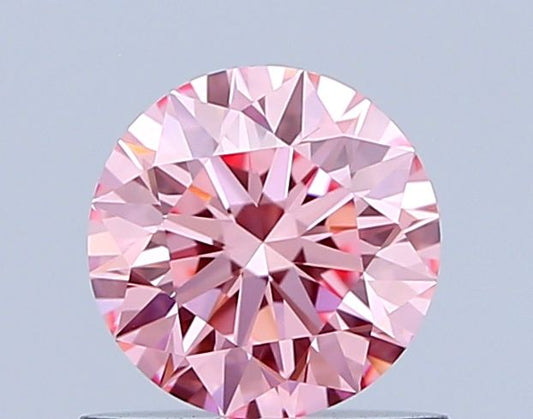 Lab-Grown ROUND Diamond - 0.68 Carat, Fancy Vivid Pink Color, IF Clarity | Sustainable Luxury, Dazzling Brilliance | IGI | Certified LG645486904