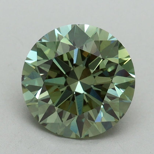 Lab-Grown ROUND Diamond - 2.21 Carat, Fancy Vivid Green Color, VS1 Clarity | Sustainable Luxury, Dazzling Brilliance | IGI | Certified LG636401554