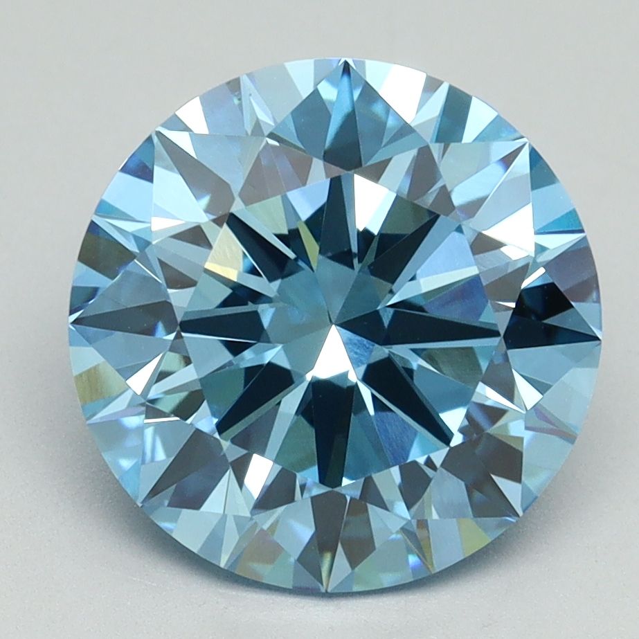 Lab-Grown ROUND Diamond - 4.02 Carat, Fancy Vivid Blue Color, VS1 Clarity | Sustainable Luxury, Dazzling Brilliance | IGI | Certified LG644430766