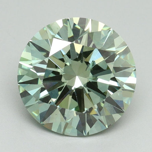 Lab-Grown ROUND Diamond - 3.17 Carat, Fancy Vivid Green Color, VS1 Clarity | Sustainable Luxury, Dazzling Brilliance | IGI | Certified LG644444474