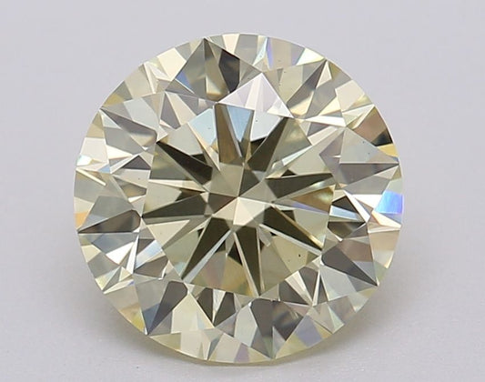 Lab-Grown ROUND Diamond - 2.01 Carat, Fancy Yellow Color, VS1 Clarity | Sustainable Luxury, Dazzling Brilliance | IGI | Certified LG613355737