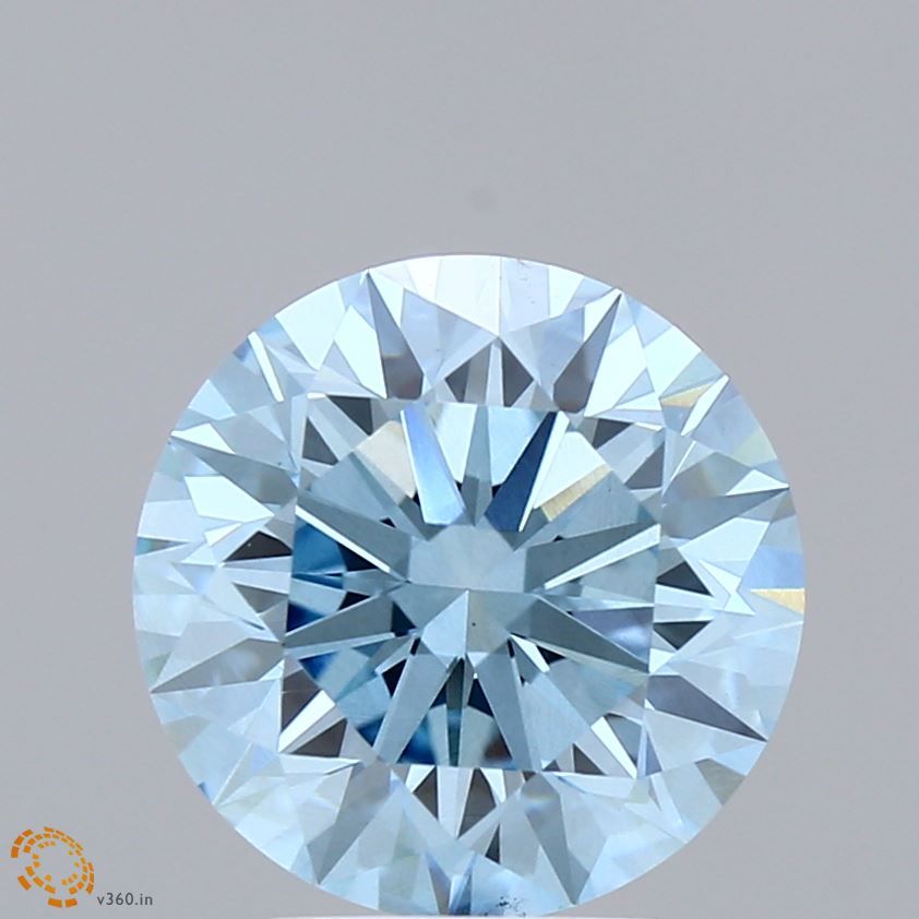 Lab-Grown ROUND Diamond - 3.34 Carat, Fancy Vivid Blue Color, VS1 Clarity | Sustainable Luxury, Dazzling Brilliance | IGI | Certified LG632489740