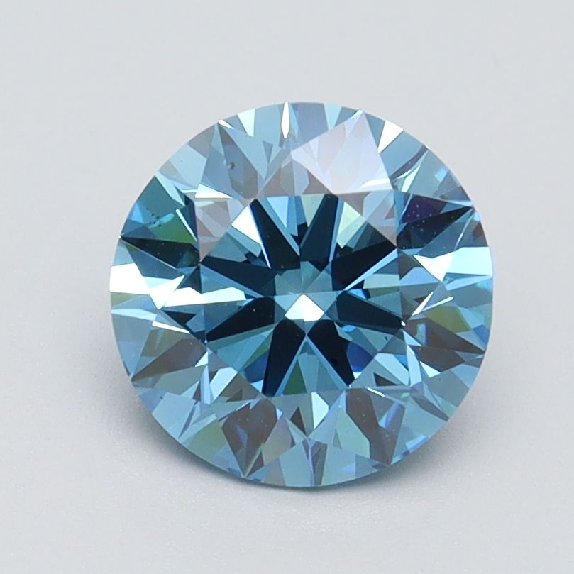 Lab-Grown ROUND Diamond - 1.5 Carat, Fancy Vivid Blue Color, VS2 Clarity | Sustainable Luxury, Dazzling Brilliance | IGI | Certified LG595381758