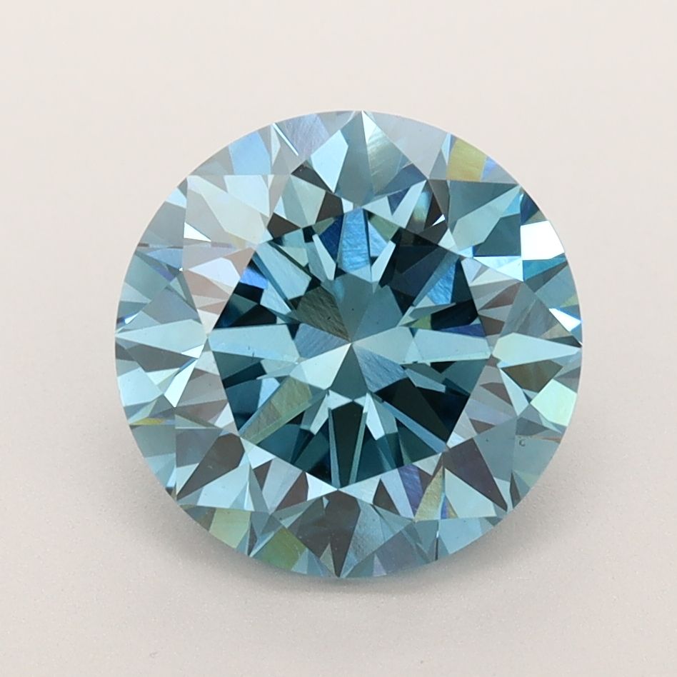 Lab-Grown ROUND Diamond - 3.32 Carat, Fancy Vivid Blue Color, VS1 Clarity | Sustainable Luxury, Dazzling Brilliance | IGI | Certified LG593371553