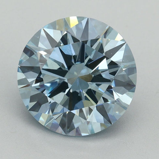 Lab-Grown ROUND Diamond - 3.27 Carat, Fancy Vivid Blue Color, VVS2 Clarity | Sustainable Luxury, Dazzling Brilliance | IGI | Certified LG634405142