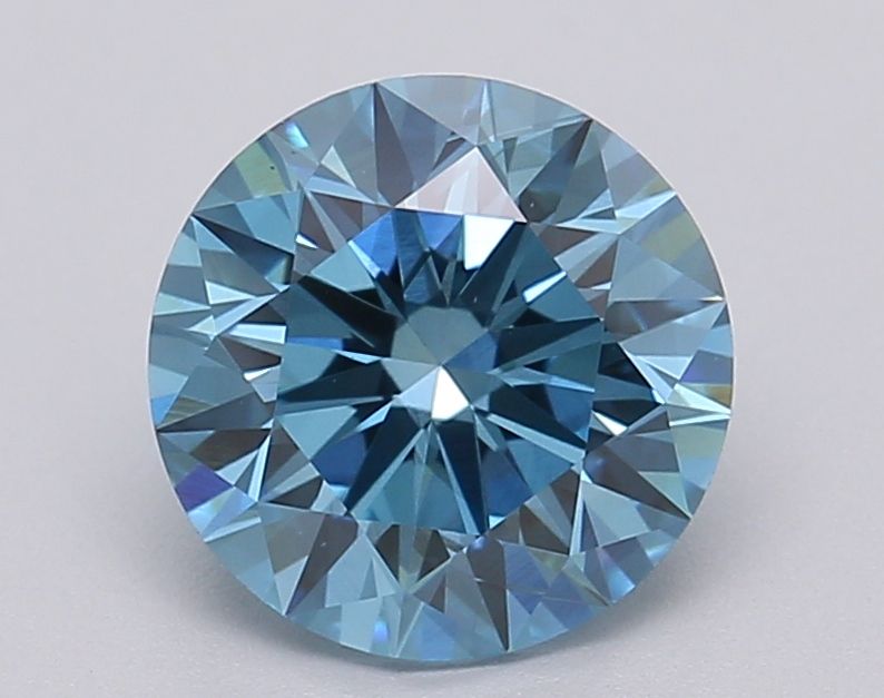 Lab-Grown ROUND Diamond - 1.53 Carat, Fancy Vivid Blue Color, VS2 Clarity | Sustainable Luxury, Dazzling Brilliance | IGI | Certified LG613349440