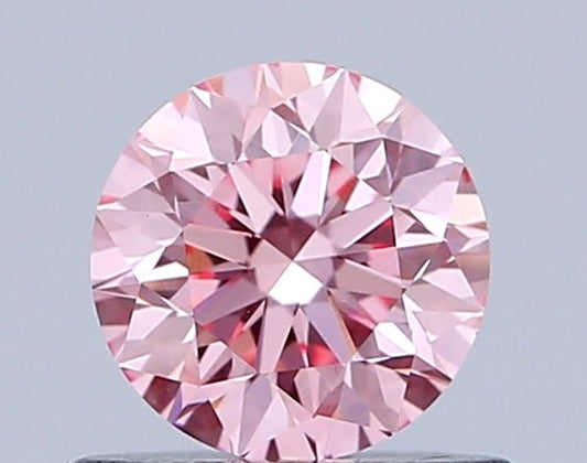 Lab-Grown ROUND Diamond - 0.9 Carat, Fancy Vivid Pink Color, VVS2 Clarity | Sustainable Luxury, Dazzling Brilliance | IGI | Certified LG640454013