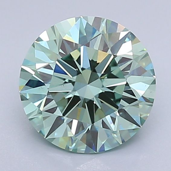 Lab-Grown ROUND Diamond - 1.79 Carat, Fancy Vivid Green Color, VS1 Clarity | Sustainable Luxury, Dazzling Brilliance | IGI | Certified LG635490116