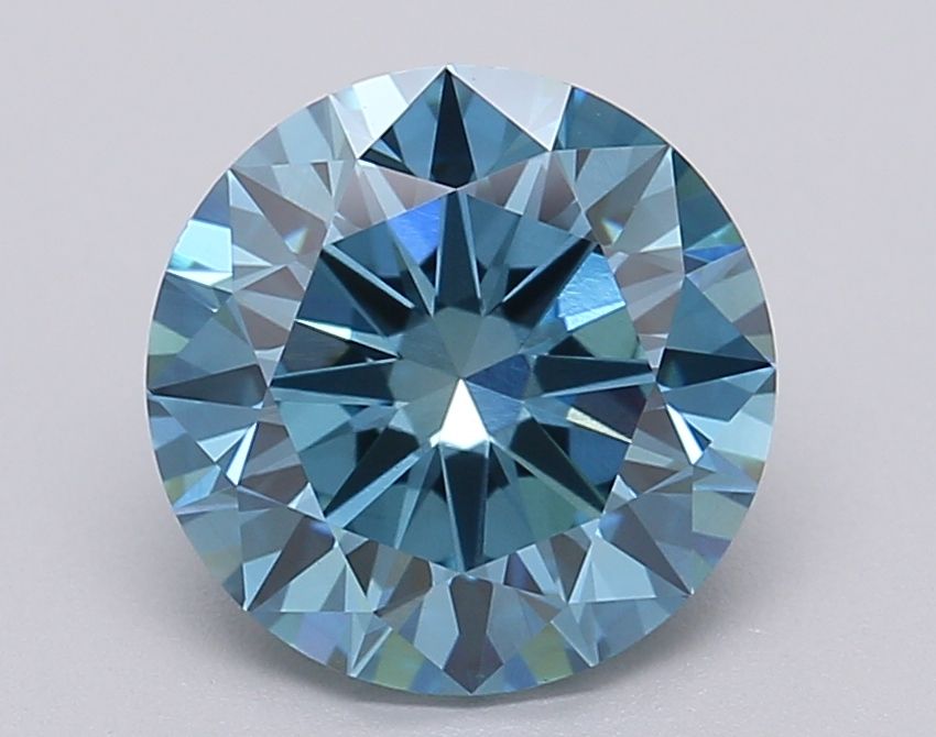 Lab-Grown ROUND Diamond - 1.96 Carat, Fancy Vivid Blue Color, VS1 Clarity | Sustainable Luxury, Dazzling Brilliance | IGI | Certified LG613349373