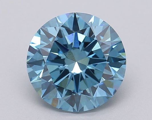 Lab-Grown ROUND Diamond - 1.48 Carat, Fancy Vivid Blue Color, VVS2 Clarity | Sustainable Luxury, Dazzling Brilliance | IGI | Certified LG613349435