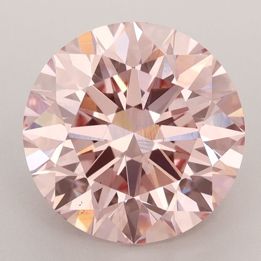 Lab-Grown ROUND Diamond - 3.71 Carat, Fancy Intense Pink Color, VS2 Clarity | Sustainable Luxury, Dazzling Brilliance | IGI | Certified LG584356761