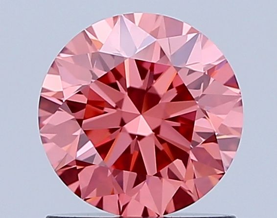 Lab-Grown ROUND Diamond - 1 Carat, Fancy Vivid Pink Color, VVS2 Clarity | Sustainable Luxury, Dazzling Brilliance | IGI | Certified LG647424606