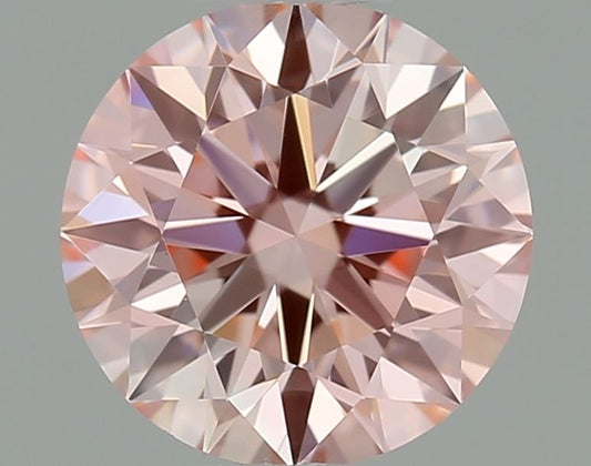 Lab-Grown ROUND Diamond - 0.5 Carat, Fancy Vivid Pink Color, VVS2 Clarity | Sustainable Luxury, Dazzling Brilliance | IGI | Certified LG646476022