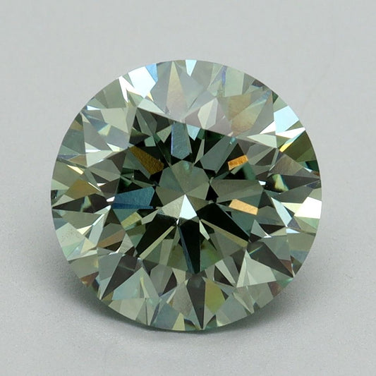 Lab-Grown ROUND Diamond - 3.17 Carat, Fancy Intense Green Color, VS1 Clarity | Sustainable Luxury, Dazzling Brilliance | IGI | Certified LG642454009