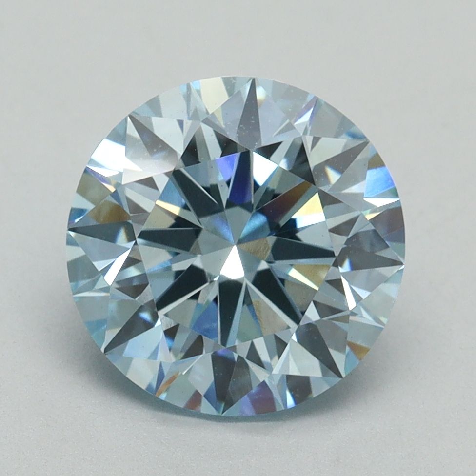 Lab-Grown ROUND Diamond - 3.02 Carat, Fancy Intense Blue Color, VS1 Clarity | Sustainable Luxury, Dazzling Brilliance | IGI | Certified LG636417000