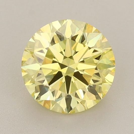 Lab-Grown ROUND Diamond - 1.26 Carat, Fancy Vivid Yellow Color, VS1 Clarity | Sustainable Luxury, Dazzling Brilliance | IGI | Certified 631417939