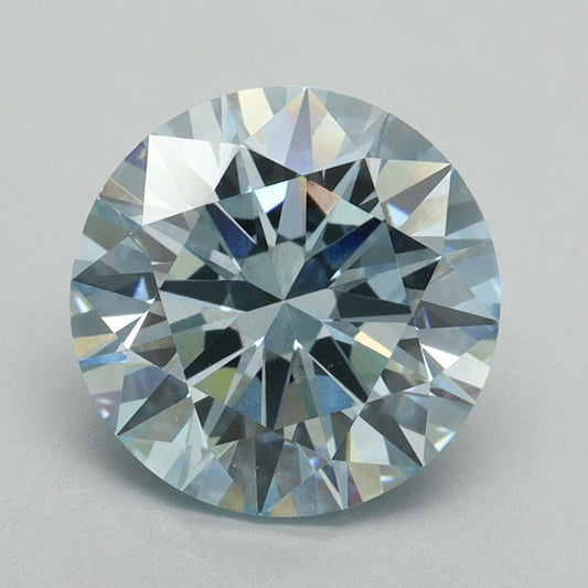 Lab-Grown ROUND Diamond - 3.19 Carat, Fancy Intense Blue Color, VS1 Clarity | Sustainable Luxury, Dazzling Brilliance | IGI | Certified LG636416993