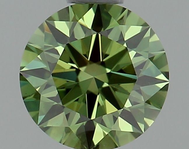 Lab-Grown ROUND Diamond - 0.69 Carat, Fancy Vivid Green Color, VS2 Clarity | Sustainable Luxury, Dazzling Brilliance | IGI | Certified LG642491360