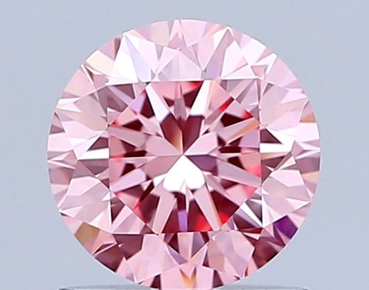 Lab-Grown ROUND Diamond - 1 Carat, Fancy Vivid Pink Color, VVS2 Clarity | Sustainable Luxury, Dazzling Brilliance | IGI | Certified LG635417799