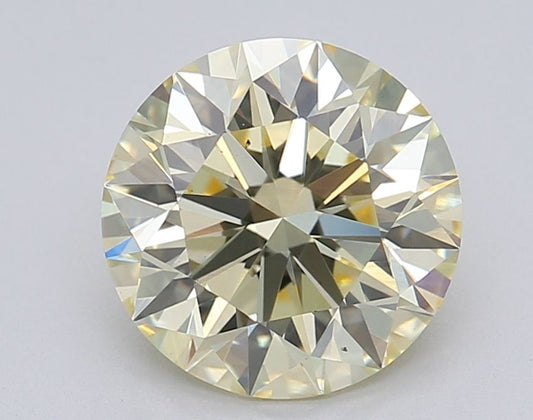 Lab-Grown ROUND Diamond - 2.06 Carat, Fancy Yellow Color, VS2 Clarity | Sustainable Luxury, Dazzling Brilliance | IGI | Certified LG618485763