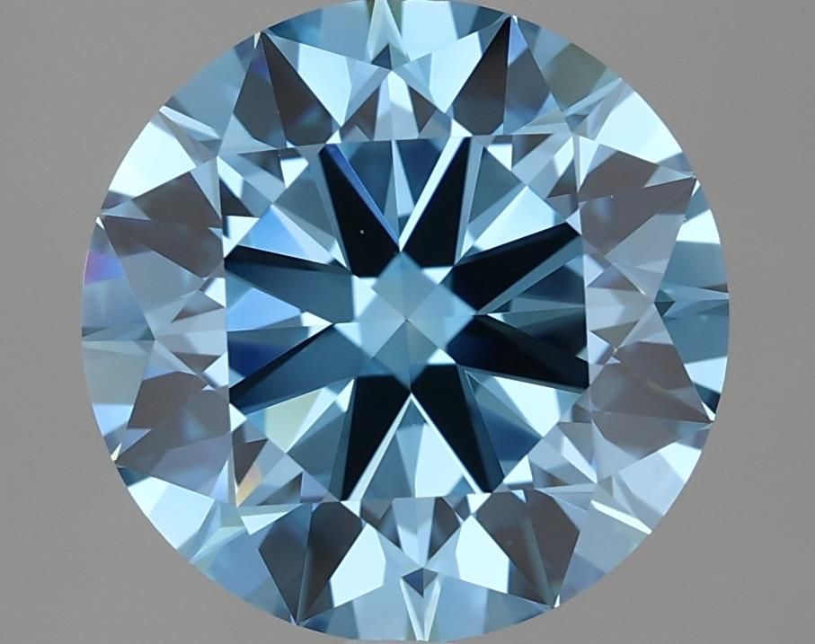 Lab-Grown ROUND Diamond - 3.51 Carat, Fancy Vivid Blue Color, VVS2 Clarity | Sustainable Luxury, Dazzling Brilliance | IGI | Certified LG636412145