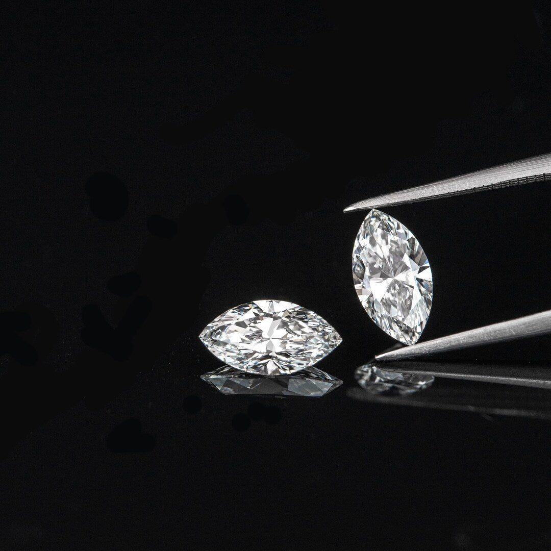 Lab Grown Marquise Cut Loose Diamond | 4X2/5X2.5/6X3/7X3.5/8X4 MM | D-E Color | VVS-VS1 Clarity |